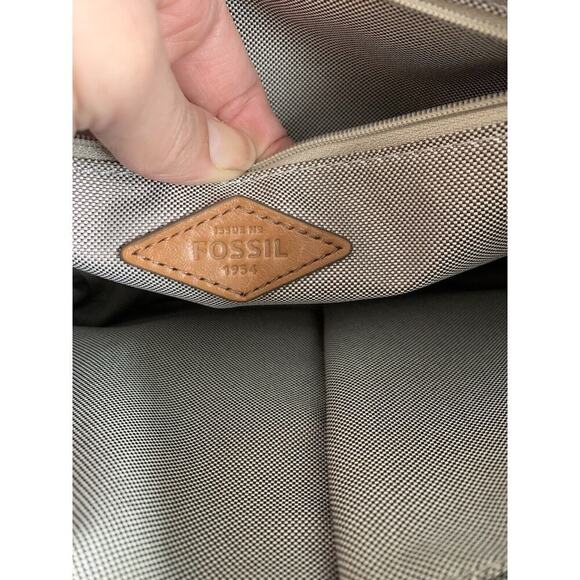 Fossil Ryder Brown Cowhide Leather Double Handles Satchel/Crossbody/Shoulder Bag - Picture 6 of 13